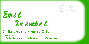 emil krempel business card
